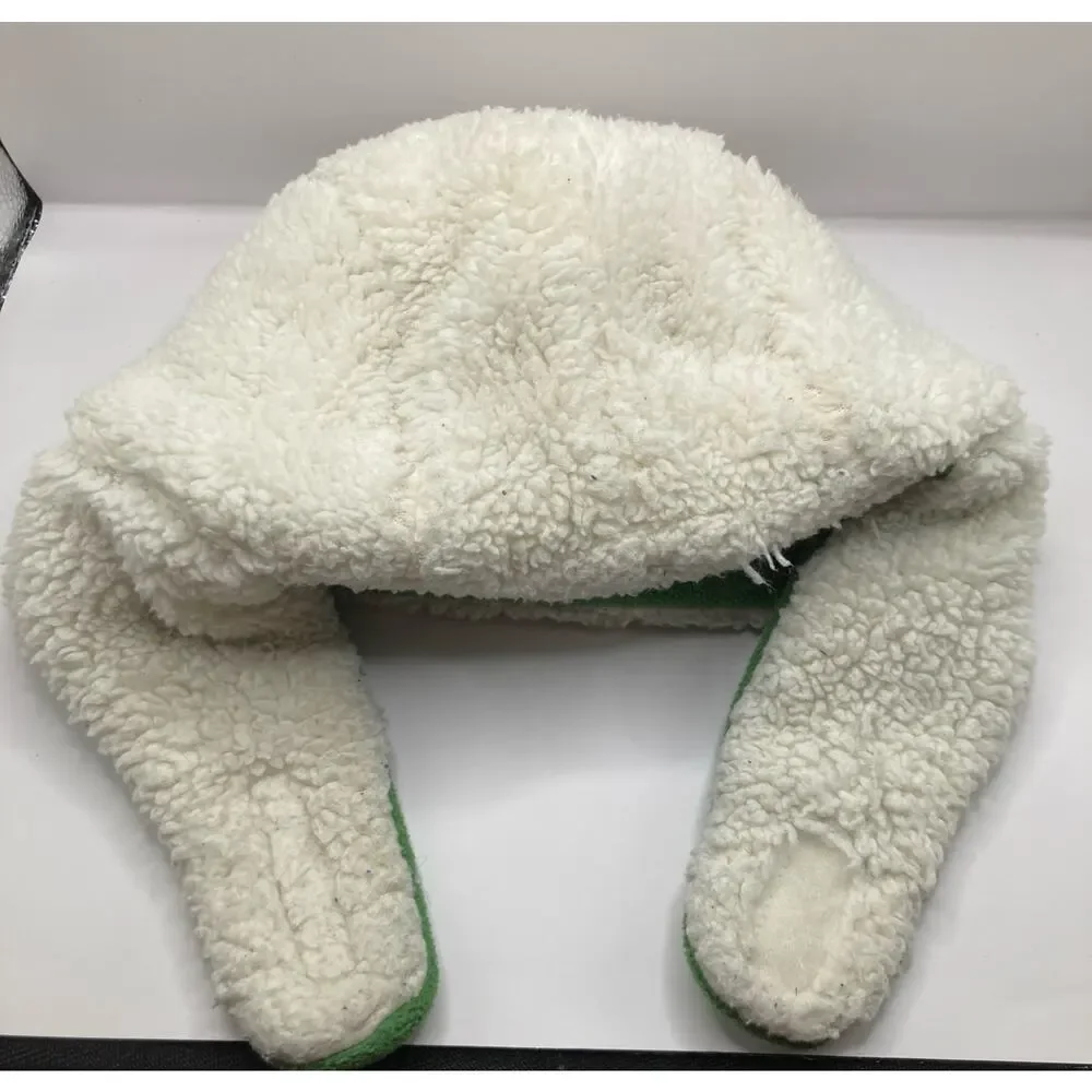 John Deere Toddler Green Bear Ear Fleece Lined Trapper Hat OS Outdoor Play Cute